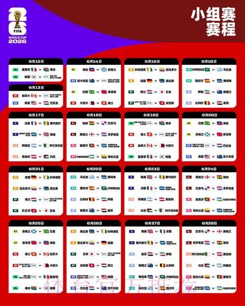 2026世界杯完整赛程几点开始
